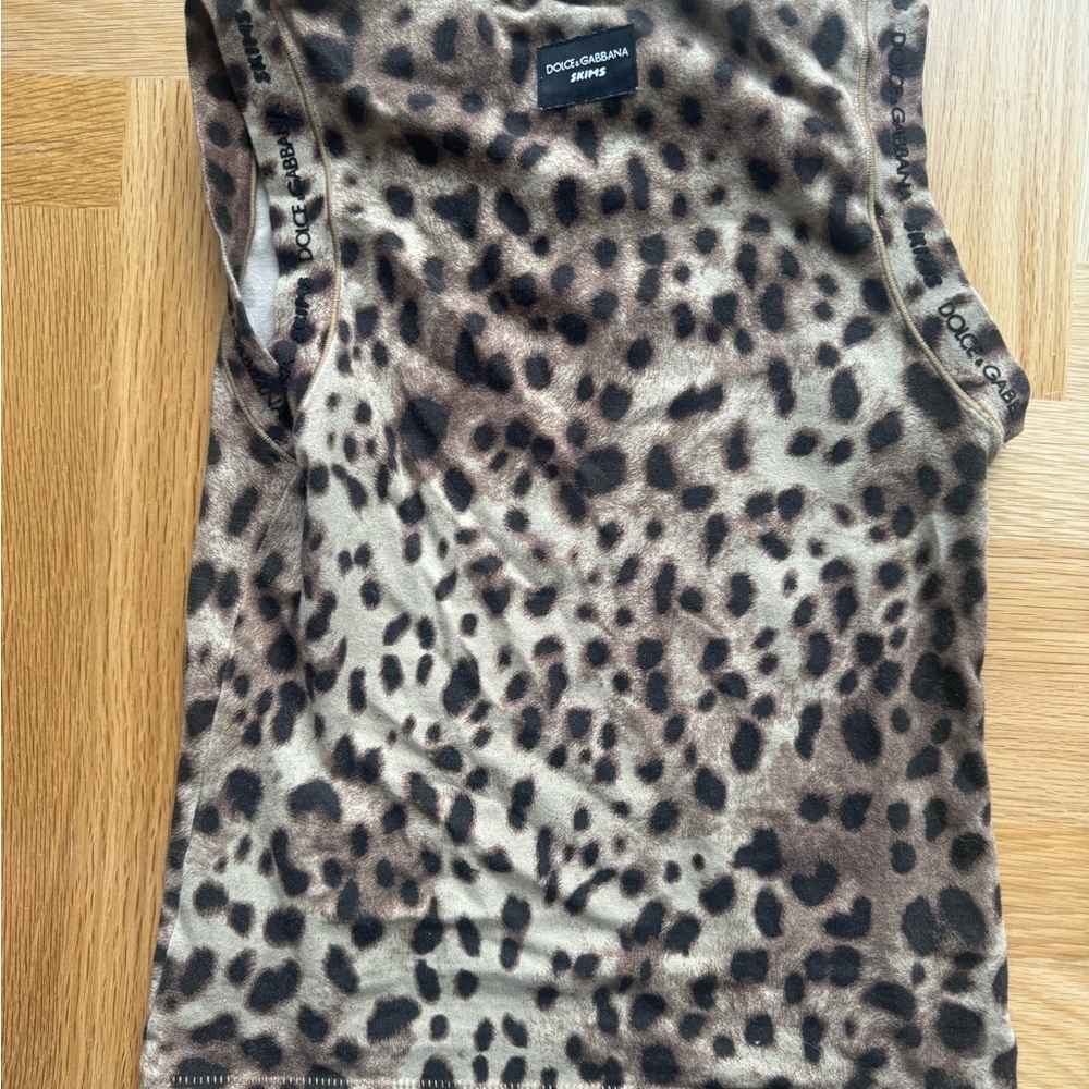 Skims x dolce gabbana Leopard Print Sleeveless Top size medium - Picture 2 of 10